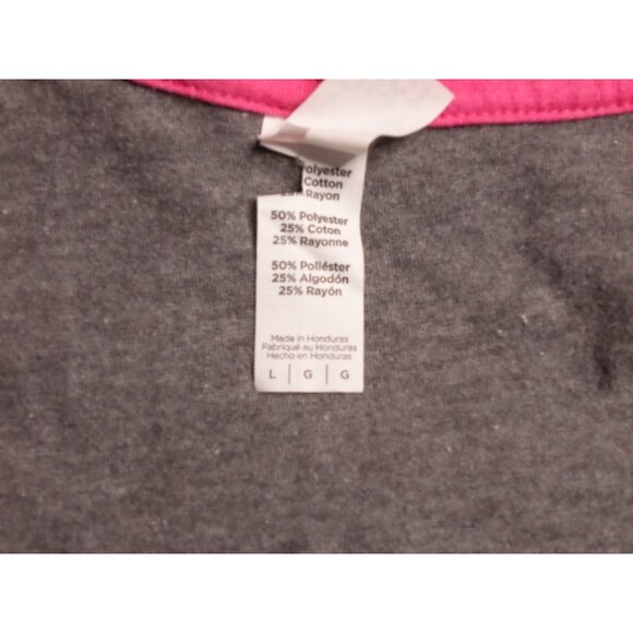 Women's Hope And Fight Breast Cancer Tee Grey/Pink Size Large - Picture 3 of 3